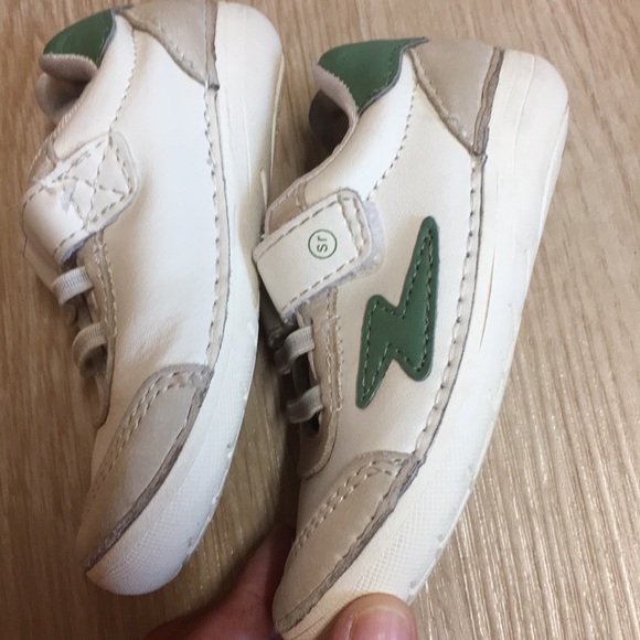 Stride Rite Kids Shoes - White and Green - Picture 3 of 5